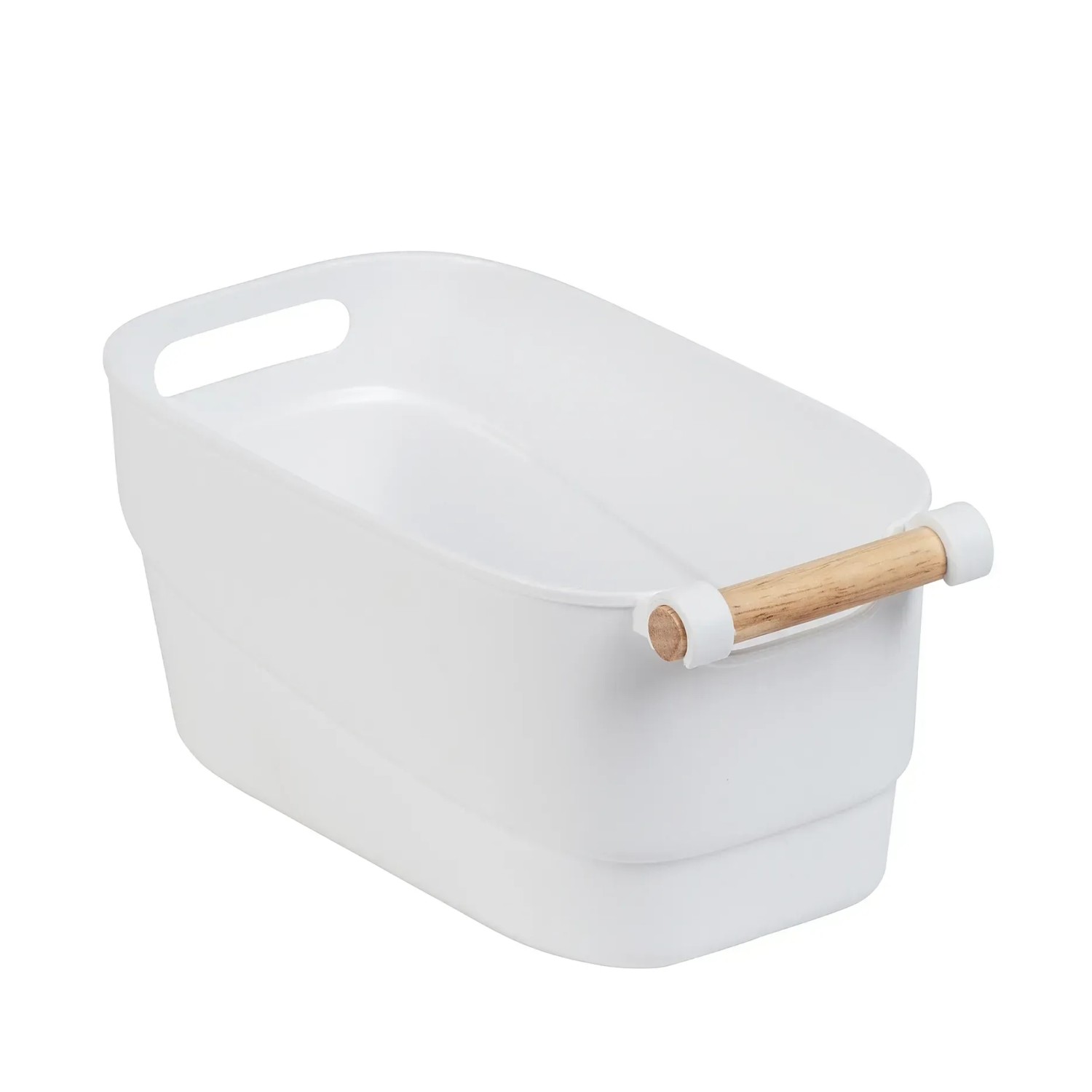 Wenko Organizer Kunststoff mit Holzgriff 14,5 cm x 12 cm x 27 cm Weiß kaufen bei OBI