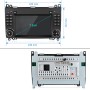 Junsun Autoradio für Mercedes-Benz, 7 Zoll Display, Android 14. Front- und Rückansicht mit Maßen 245x132mm.