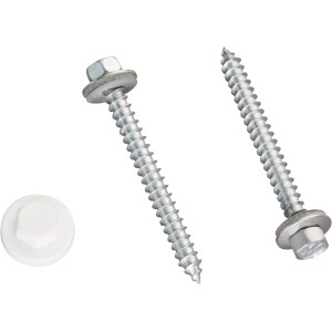 Edelstahlschrauben für Holz, 6,5x64mm, 20 Stück, zur Befestigung von Kunststoffbedachung.