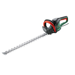 Bosch AdvancedHedgeCut 70 Elektro-Heckenschere. Grünes Gehäuse, langes 70 cm Messer für Heckenpflege.