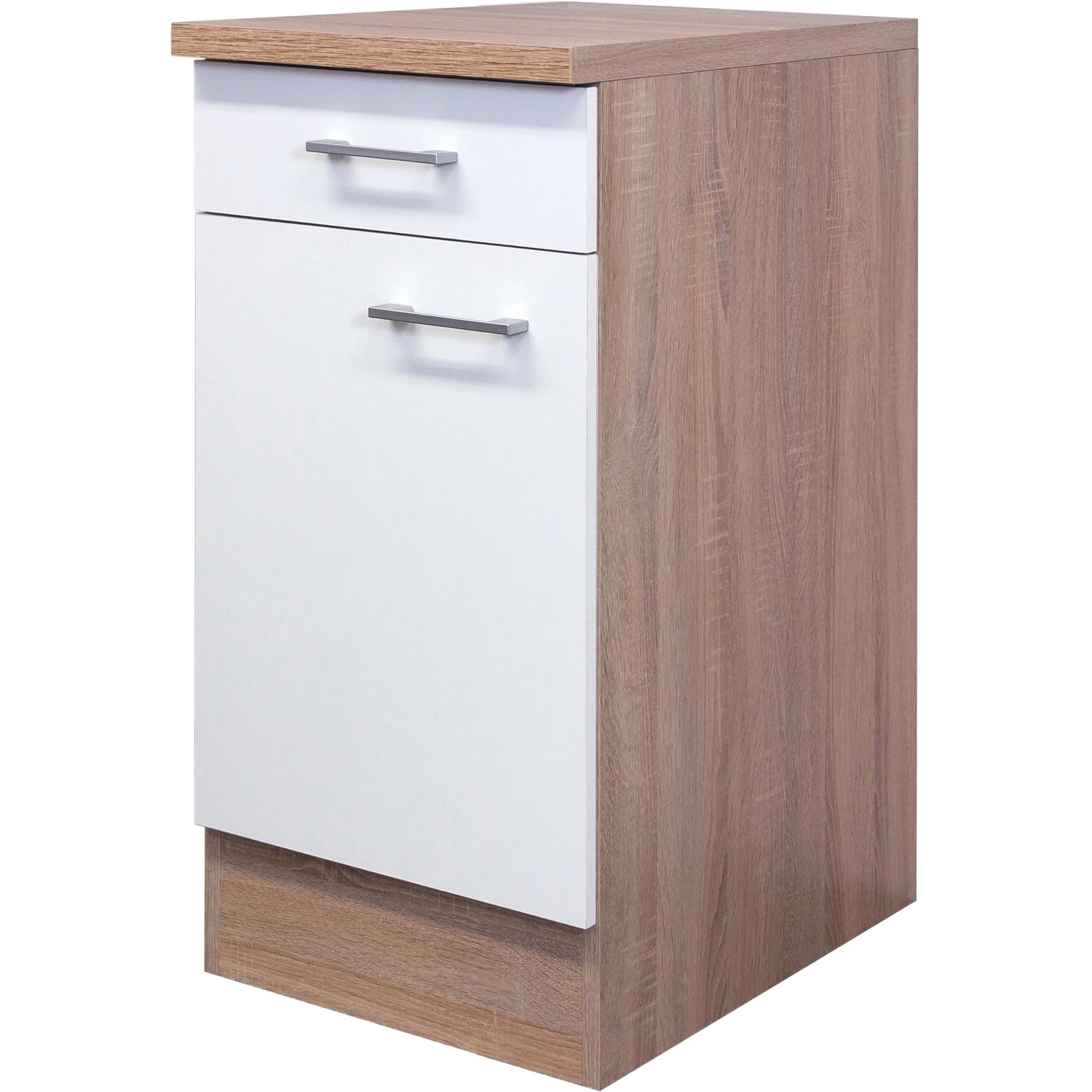 Flex-Well Classic Küchen-Unterschrank Florida 40 cm Weiß-Sonoma Eiche kaufen bei OBI