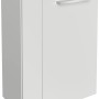 Fackelmann Waschbeckenunterschrank SBC, weiß, 44 cm breit, mit schwarzem Waschbecken.