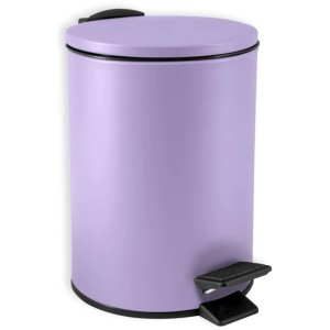 Spirella Adelar Kosmetikeimer, 3 l, Lavendel matt, mit Fußpedal und Softclose.