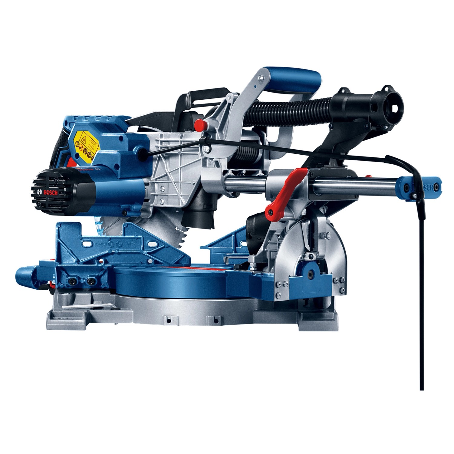 Bosch Professional Paneelsäge GCM 8 SJL, 1600 W, mit blauem Gehäuse und Kreissägeblatt