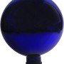 Blaue Rosenkugel, Ø 10 cm, aus Glas für die Gartendekoration.