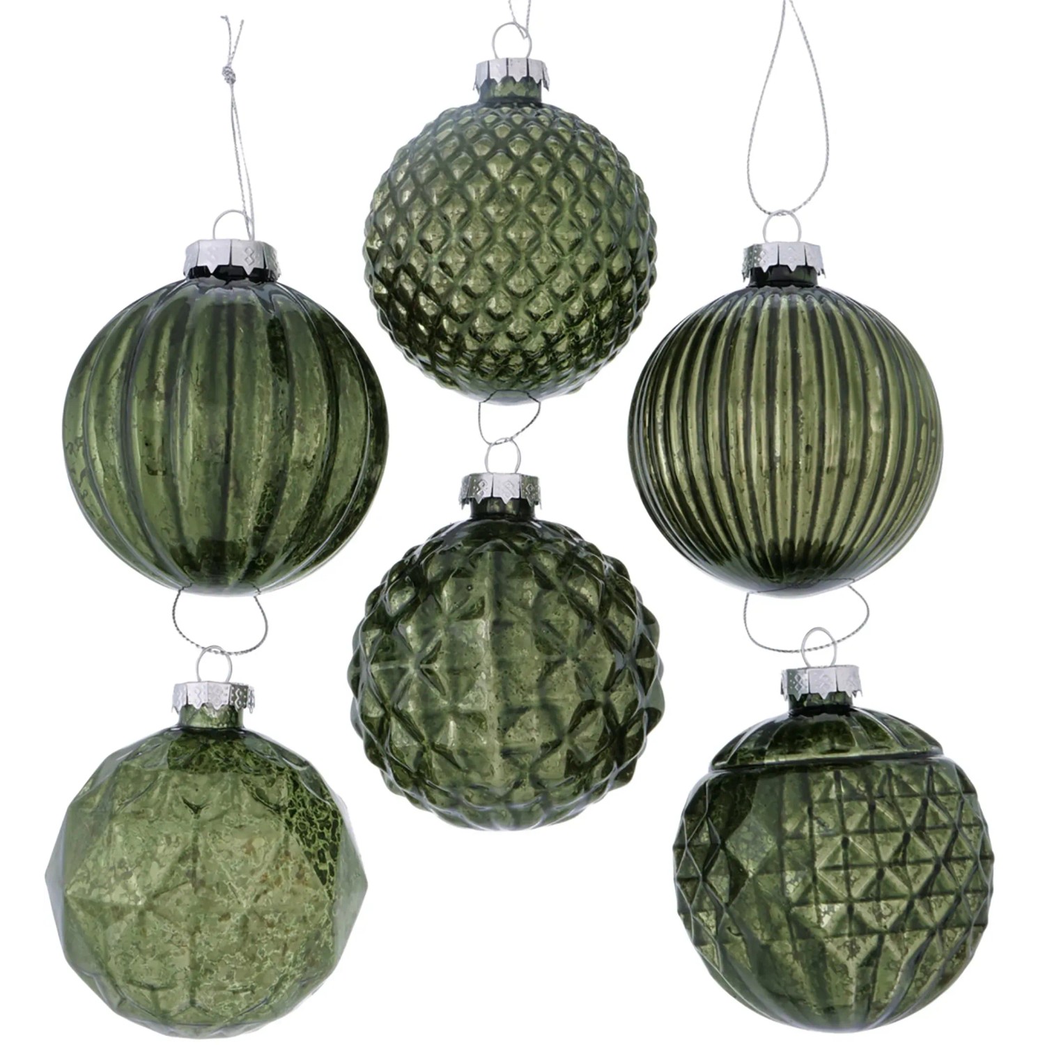 Boltze Weihnachtskugel Vilentia 6-fach sortiert Grün kaufen bei OBI