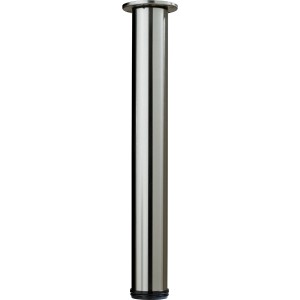 Hettich Tischbein, rund, Edelstahl-Optik, höhenverstellbar (700-1100 mm), ideal für Tische & Theken.