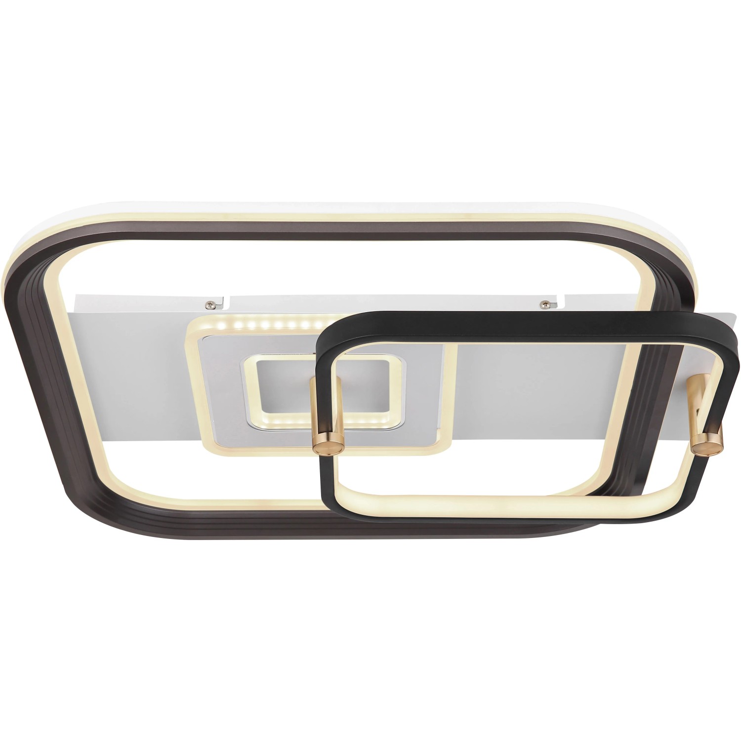 Moderne LED-Deckenleuchte Ani, weiß matt, mit rechteckigem Design für Wohnräume.