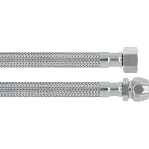 Flexibler Armaturen-Schlauchverbinder, 1000 mm lang, aus Edelstahl mit G 3/8 Anschluss.
