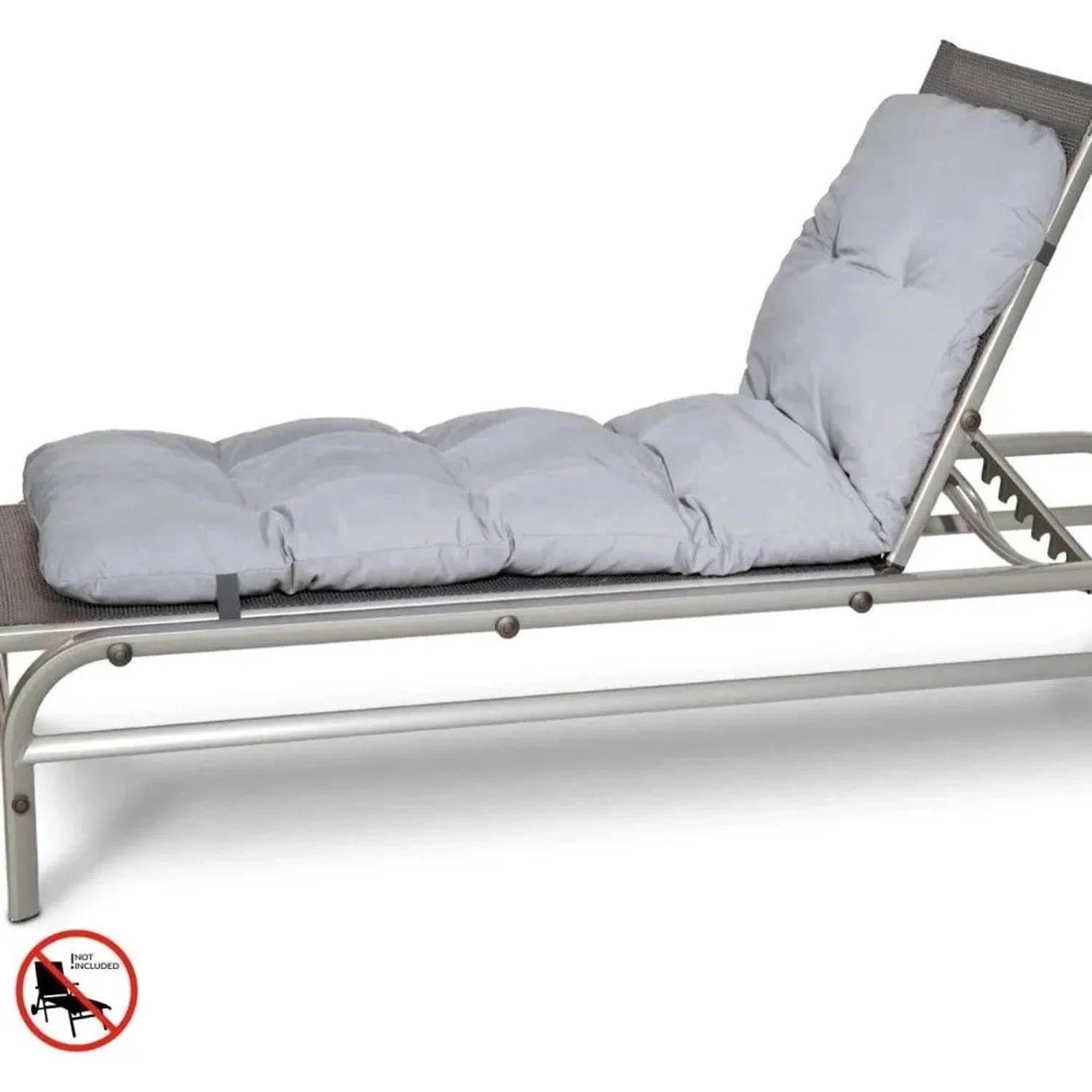 Beautissu 2X Auflage Sonnenliege Deckchair Flair RL 190x60x8 cm Hellgrau kaufen bei OBI