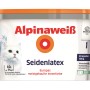 Eimer Alpinaweiß Seidenlatex, 10 Liter, seidenglänzend. Innenfarbe für strapazierfähige Wände.
