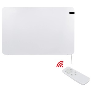E2 Elektro Heizpaneel Infrae² Alea S 350 W mit Fernbedienung, weiße Infrarotheizung.