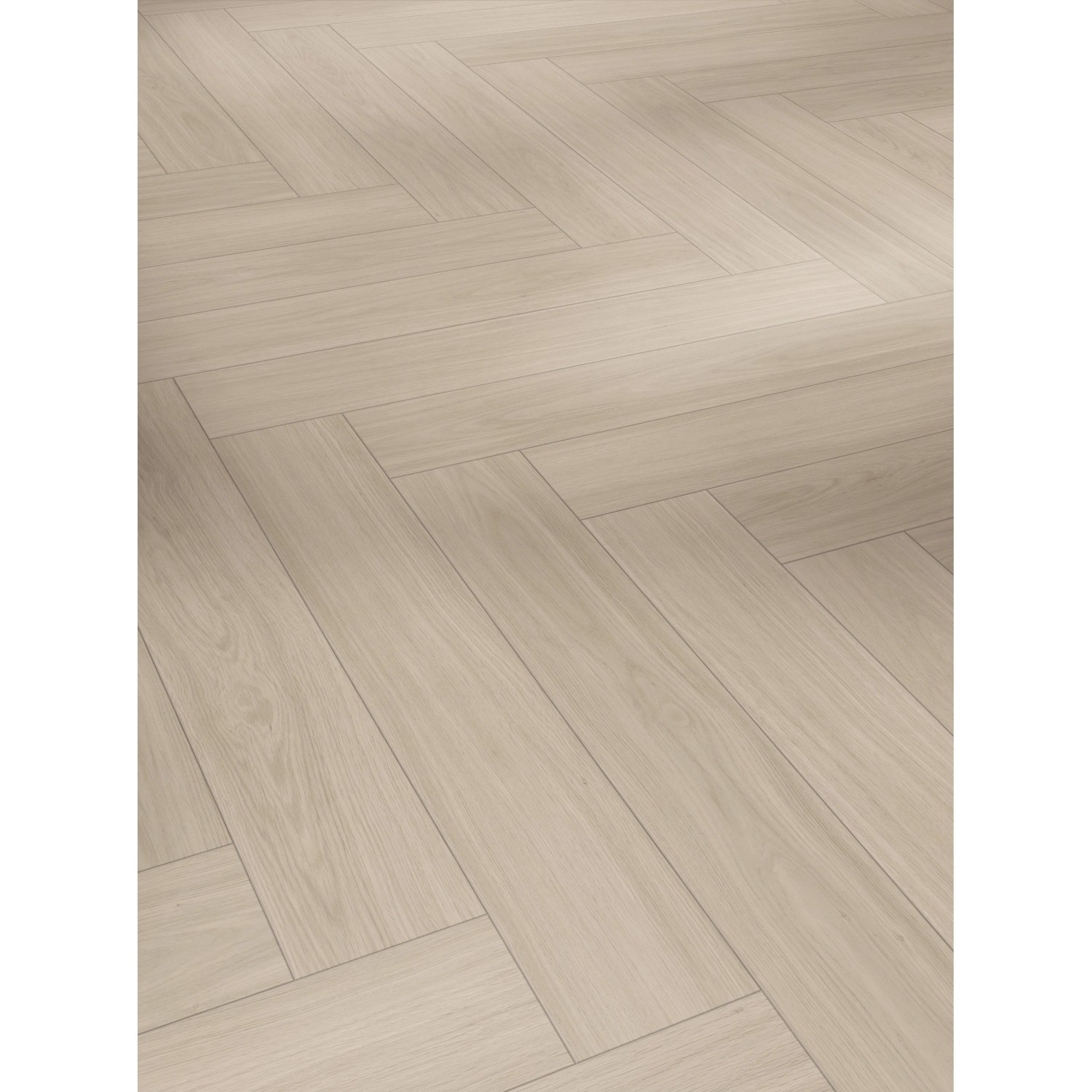 Parador Vinylboden im Fischgrätmuster, Eiche Artemis Pearl, elegante Holzstruktur.