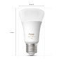 Philips Hue E27 LED Lampe, 3er-Pack. Smartes Leuchtmittel mit Weißlicht-Ambiente und E27-Sockel.