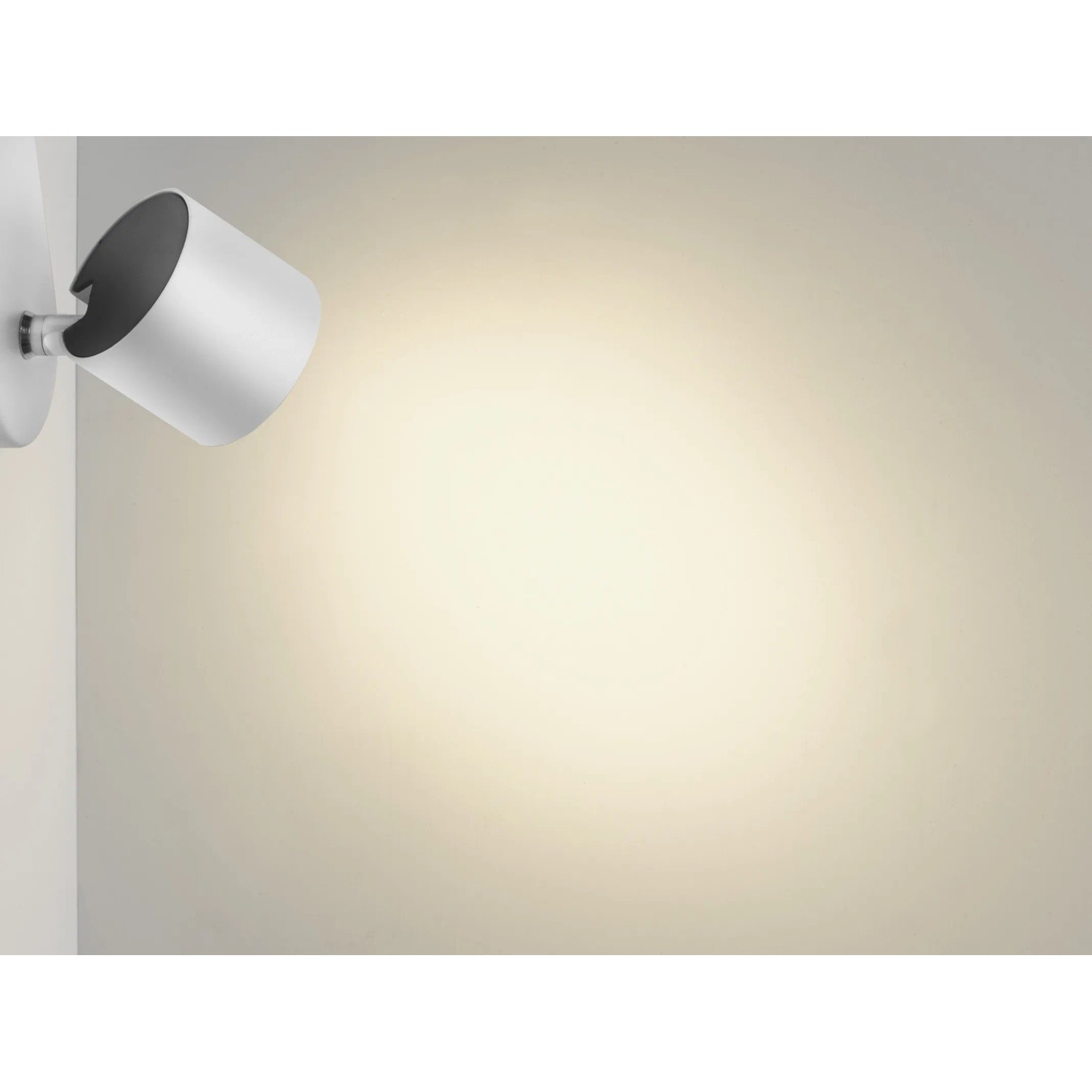 Weißer Philips LED-Spot (2er) Star, schwenkbar, 8 W, für Deckenmontage.
