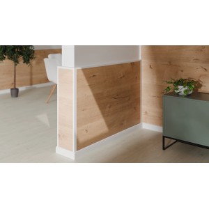 Egger Sockelleiste Hamburger Geschwungen 7 cm x 240 cm Weiß