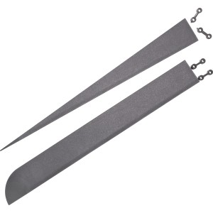 Andiamo Eckleisten, dunkelgrau, 43 cm, 2 Stück für Terrassenplatten.