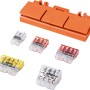 Wago Verbindungsklemmen Set mit L-BOXX Mini und verschiedenen Klemmen für Elektroinstallationen.