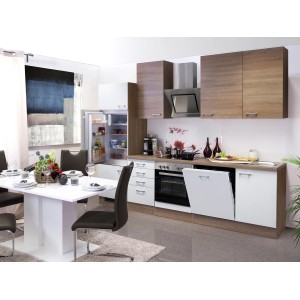 Flex-Well Classic Küchenzeile Florida 280 cm Sonoma Eiche-Weiß-Sonoma Eiche