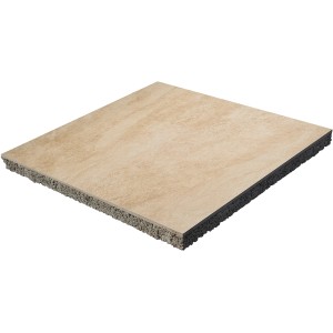 Diephaus Terrassenplatte Keramikverbund Perlmutt, 60x60x4 cm, Detailansicht.