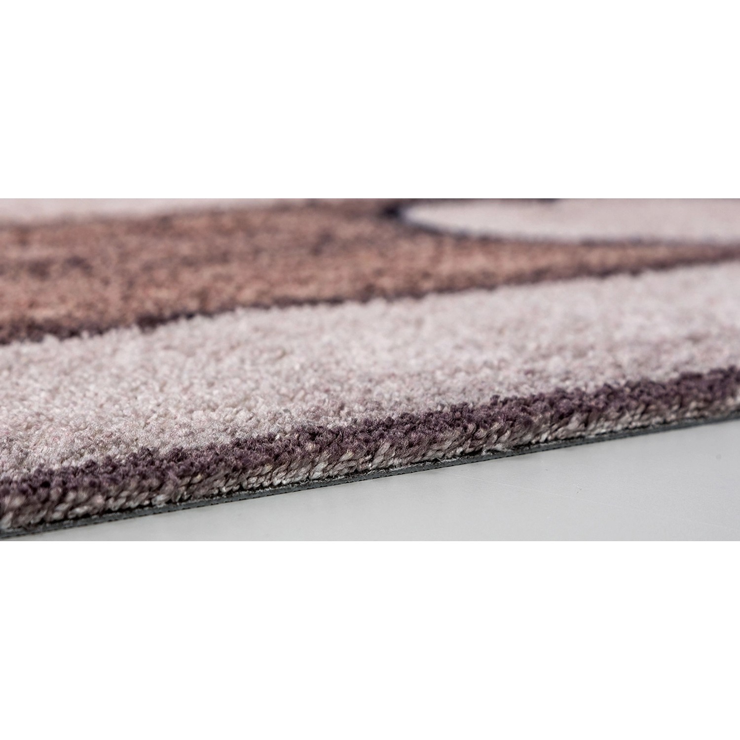 Detailaufnahme: Astra Sauberlaufmatte Pure und Soft mit Holz Herz Design, Fußmatte für den Innenbereich.