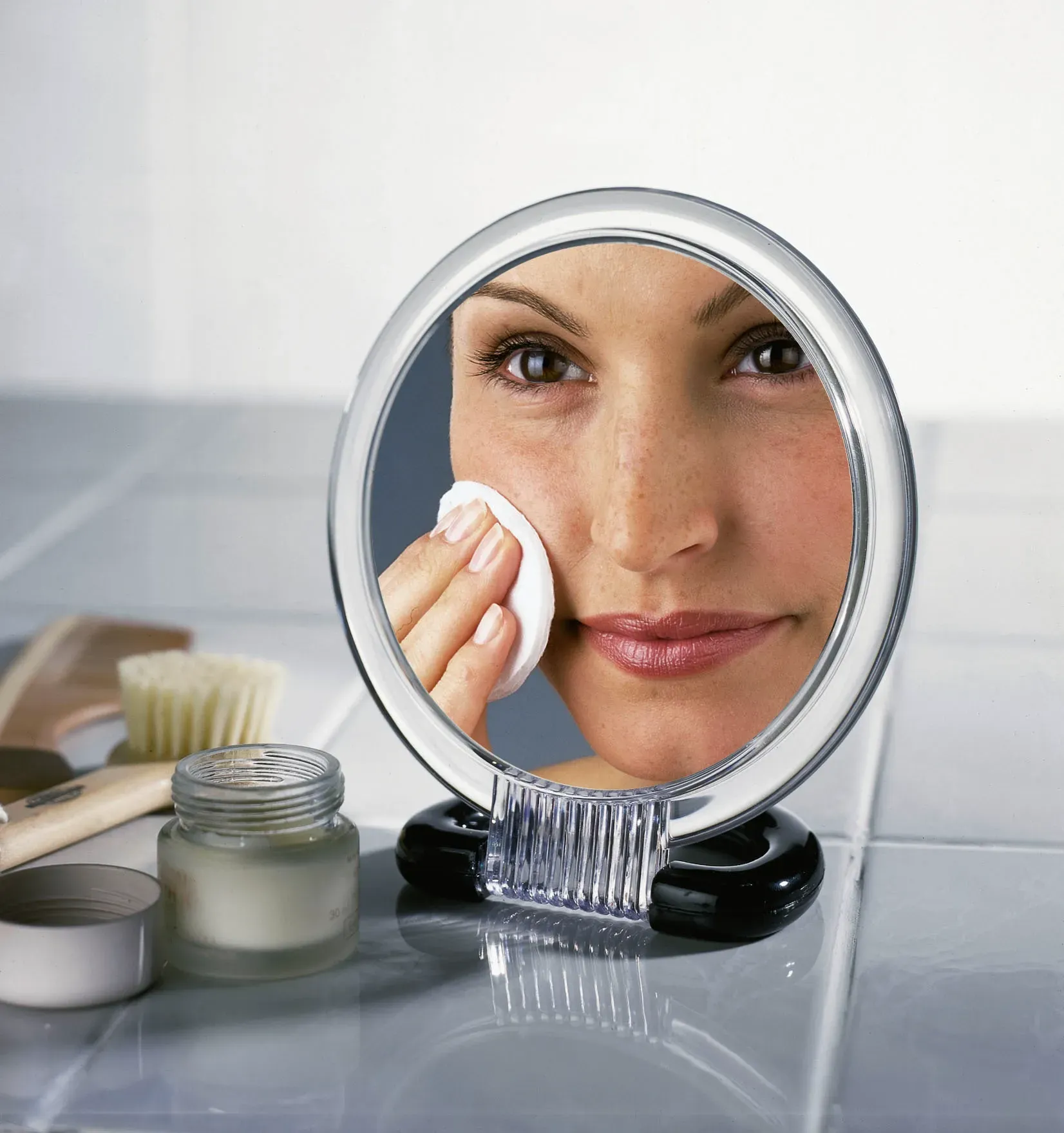 WENKO Kosmetik-Spiegel 300% Vergrößerung - Standspiegel Für Bad Und Schminktisch