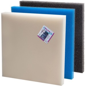 VT Filter Foam Set, 3-teilig: Fein, mittel, grob für Teichfilter. 50x50x2 cm.