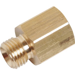 LUX Reduktionsdoppelnippel I-1 aus Messing, 3/8 auf 1/4 Zoll für Kompressor Zubehör.