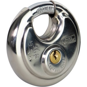 Burg-Wächter Vorhangschloss 21 80 SB aus Edelstahl, Zylinder für erhöhte Sicherheit.