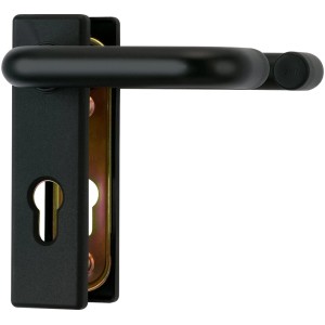 Abus Beschlag für Feuerschutztüren KFG Beidseitig Drücker 40 mm - 72 mm Schwarz