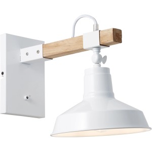 Brilliant Wandlampe Hank E27 Weiß