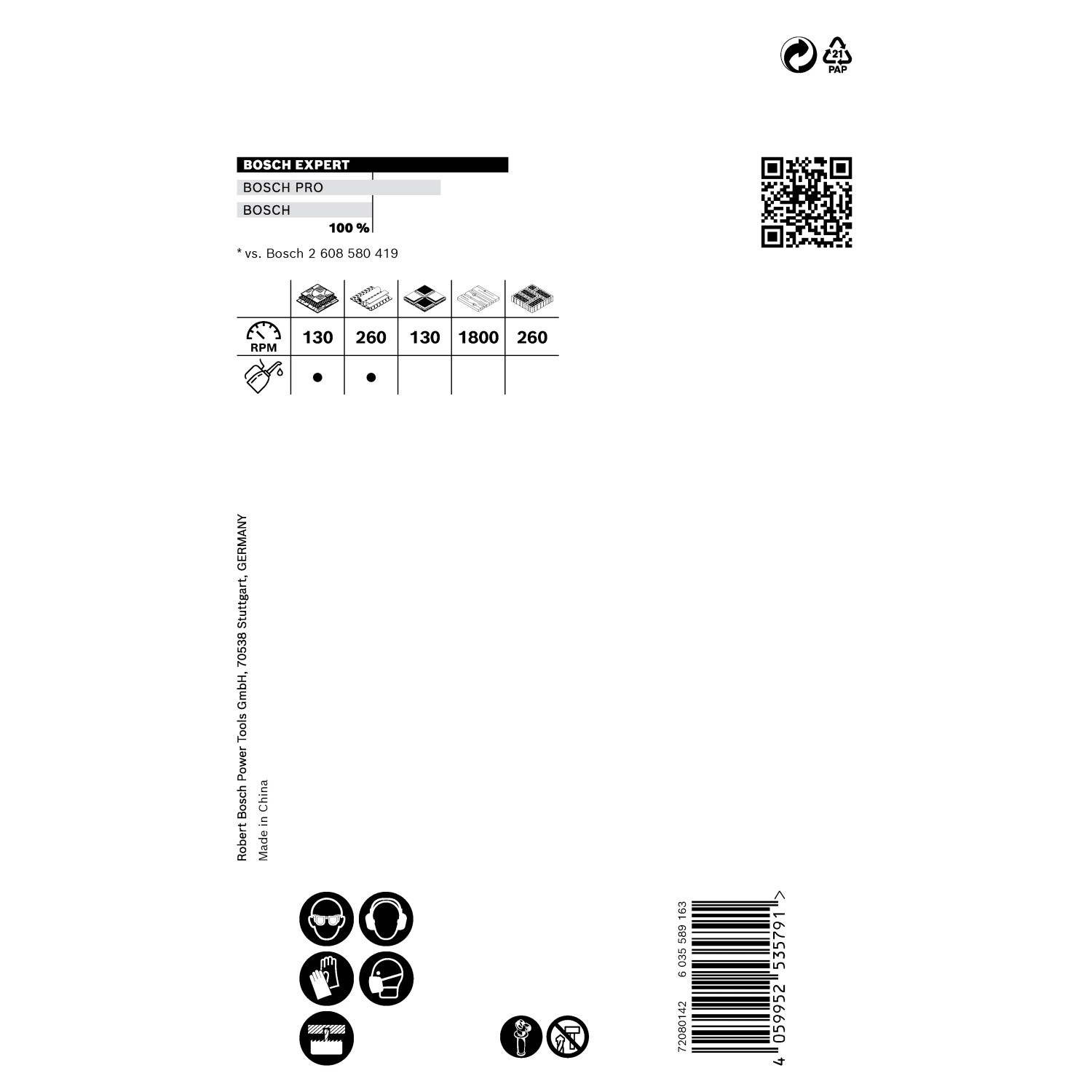 Bosch Expert Lochsäge Tough Material, Ø 68mm, für präzise Lochbohrungen in verschiedenen Materialien.