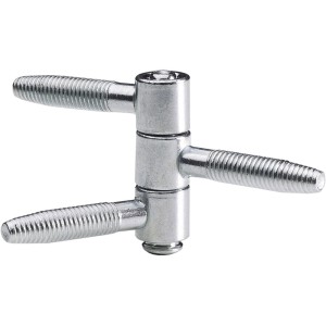 Einbohrband, 3-teilig, Ø 16 mm, 2 Stück, für gefalzte Türen, verzinkt, Möbelbeschläge.