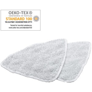 Vileda Ersatzbezüge für Steam Dampfreiniger, 2er-Pack, Mikrofaser, weiß.