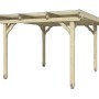 Unbehandelter Holz-Pavillon Marseille von Skan Holz, 274x304 cm, für den Garten.