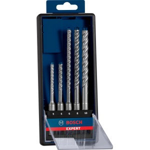 Bosch SDS plus-7X Expert Hammerbohrer-Set im Koffer, 5-teilig für Beton.