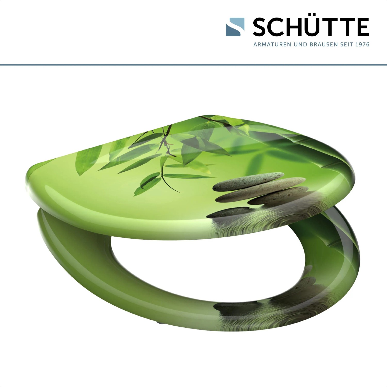Schütte WC-Sitz Green Garden mit Absenkautomatik und Schnellverschluss, Duroplast, Motivdruck