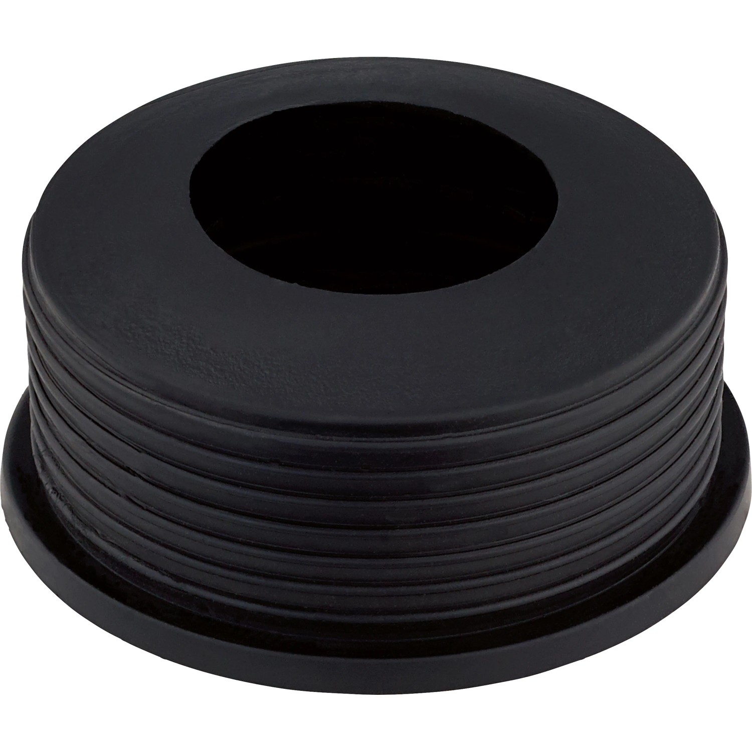 Schwarzer HT-Gumminippel (32/50 mm) für Siphondichtungen zur Verbindung von Siphon und Rohrleitung.