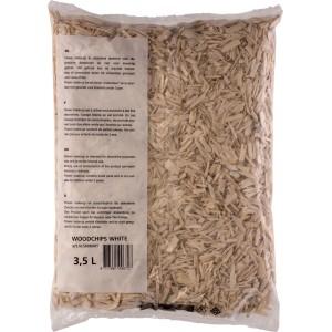 Sack Indoor-Decor-Schnitzel Weiß, 3,5 l, zur Dekoration von Pflanzgefäßen und Windlichtern.