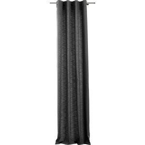 Grauer Schlaufenschal „Balance“ von Mydeco, 135x245 cm, blickdichter Fenstervorhang.
