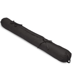 Beautissu Viento Zugluftstopper, 90cm, Anthrazit, mit Befestigungsbändern und Trageschlaufe.