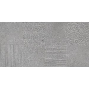 Matte, perlmuttfarbene Feinsteinzeug Bodenfliese, 60x30 cm, mit verschiedenen linearen Texturen.