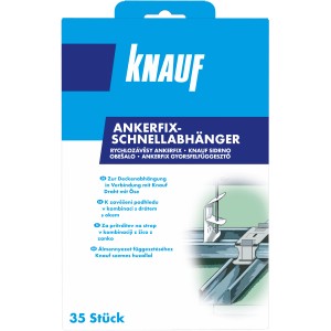 Knauf Anker-Fix Schnellabhänger, 35 Stück, für CD-Profile zur Deckenbefestigung.