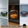 BigDean Glasbehälter mit Deckel in 3 Größen Mikrowellengeschirr Glas Meal Prep Container aus Glas Runde Glasbehälter Mikrowellengeschirr Glas_4