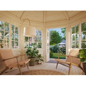 Palmako Holz-Pavillon Veronica 4 Natur unbehandelt 289 cm x 289 cm