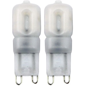 Lightme G9 LED Leuchtmittel, 2er Set, 2,5W, warmweiß, 200lm. Kompakte Stiftform für G9 Fassung.