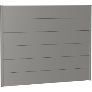 Biohort Wandpaneel Sichtschutz o. Acrylglas 180 cm x 135 cm Quarzgrau-Metallic