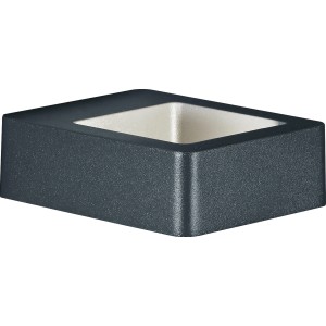 Moderne, anthrazitfarbene Trio LED-Außenwandleuchte Reno aus Aluguss für den Außenbereich.