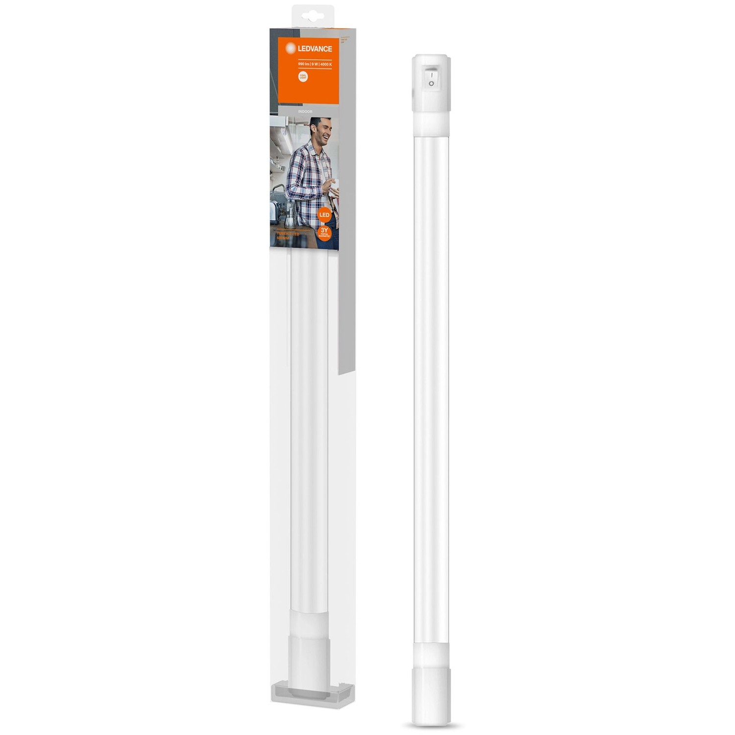 Ledvance LED-Unterbauleuchte TubeKit, 60 cm, kaltweiß. Kompakte Leuchte für Küche & Werkstatt.