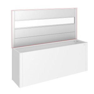 Biohort Sichtschutz Hochbeet, Silber-Metallic, 91x398cm, dekorative Abgrenzung und Windschutz.